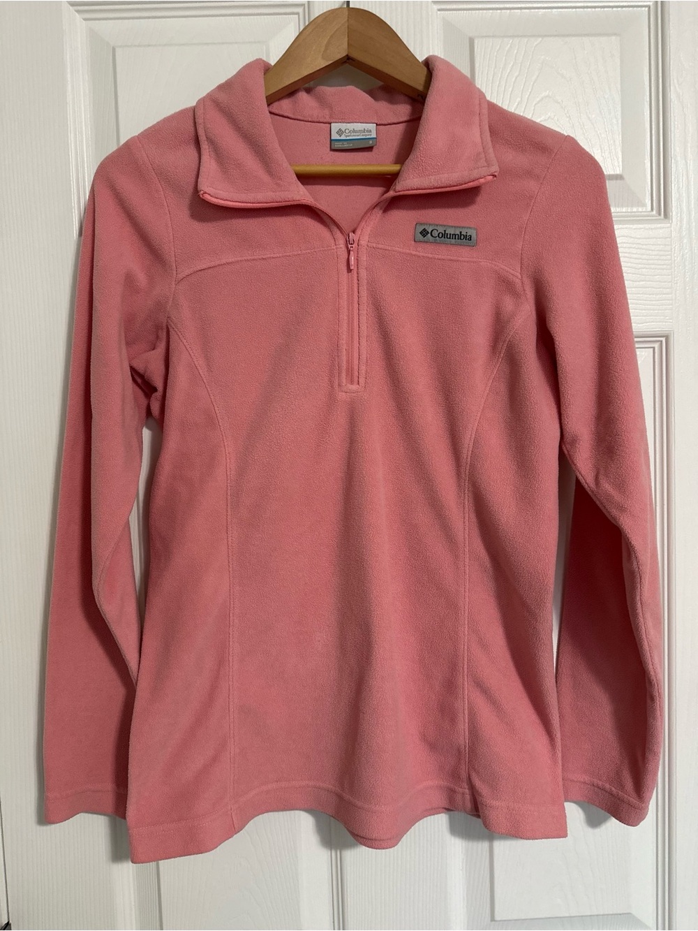 Columbia Pink Half-Zip Fleece Pullover